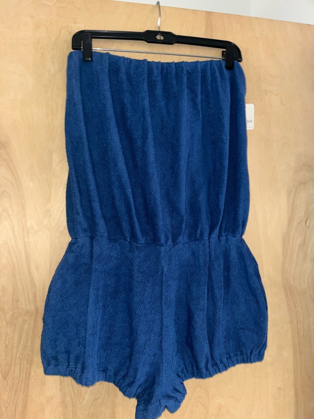 Women’s Blue Strapless Romper - Classic Casual Jumpsuit
